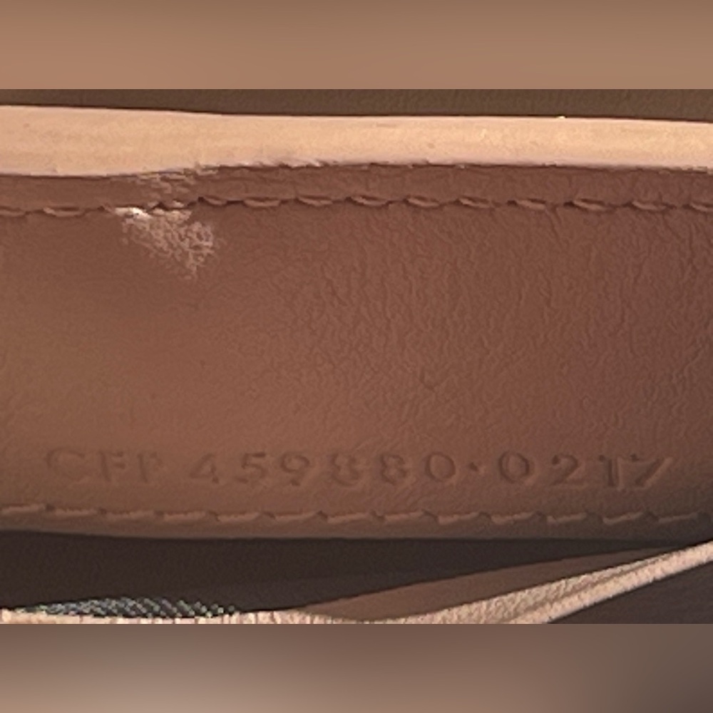 YSL Beige Leather Compact Wallet with Gold Logo - Picture 7 of 14